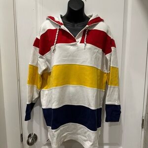 Vintage Jones New York Bold Striped Sweater - Red, Yellow, Navy, White -